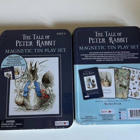 New The Tale Of Peter Rabbit Magnetic Tin Play Set Age 3 Plus 🐇🐣🐥For One Set! - Picture 1 of 5